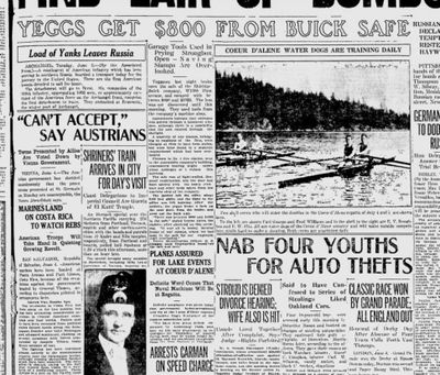 “Yeggmen” – safecrackers – broke into the safe at the Eldridge Buick Co. and made off with between $800 and $1,000 in cash, the Spokane Daily Chronicle reported on June 4, 1919. (Spokesman-Review archives)