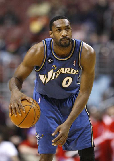 The  Wizards talk as if they expect Gilbert Arenas back next season.  (Associated Press)