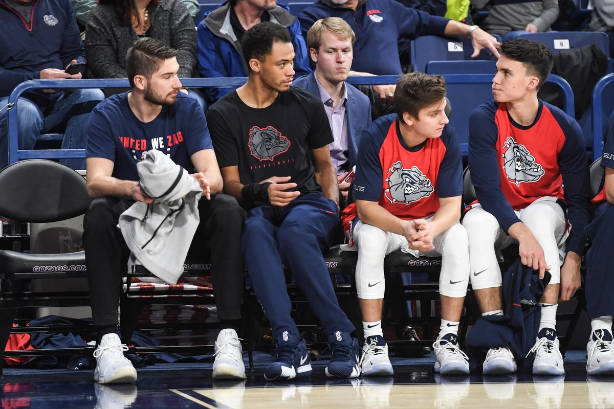 The Rev. Frank Case, a vice president of Gonzaga University and chaplain to the men’s basketball team, was not in his usual courtside seat during a home game Tuesday, Dec. 18, 2018, at the McCarthey Athletic Center in Spokane. An investigation published over the weekend revealed that Case once endorsed another priest, James Poole, for a job at a Tacoma hospital. Case has said he was unaware that Poole had a history of sexually abusing women and girls. (Dan Pelle / The Spokesman-Review)