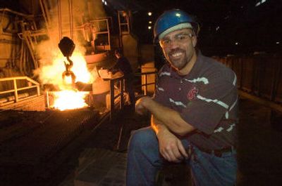 
Ex-Cougar Billy Newman works at Spokane Steel Foundry. 
 (The Spokesman-Review)