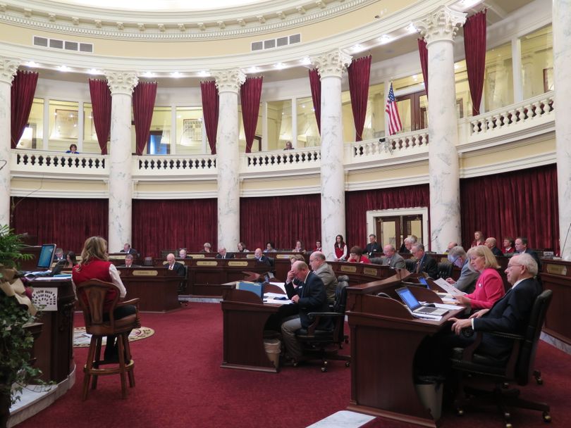 The Idaho Senate meets on Thursday, March 1, 2018. (Betsy Z. Russell)