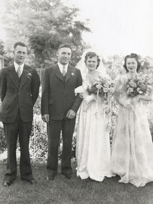 Tom and Louise McKay on their wedding day, Aug. 17, 1941.