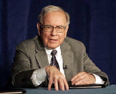 
Warren Buffett issued a warning Tuesday to top executives at his company, Berkshire Hathaway Inc., cautioning managers that many corporate scandals arise because questionable activity is accepted as normal behavior. 
 (Associated Press / The Spokesman-Review)