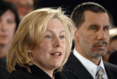 Rep. Kirsten Gillibrand, D-N.Y. appears at a news conference in Albany, N.Y., on Friday with New York Gov. David Paterson.  (Associated Press / The Spokesman-Review)