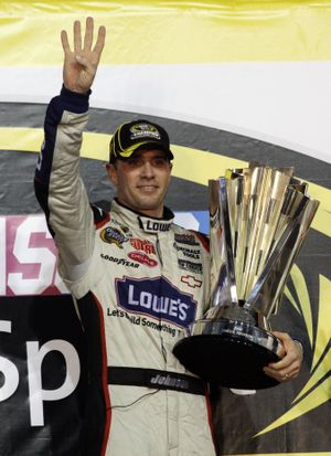A fifth-place finish earned Jimmie Johnson the Sprint Cup. (Associated Press)