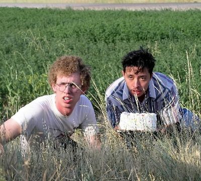 Jon Heder (Napoleon Dynamite), left, and Efren Ramirez (Pedro) are seen in this promotional movie still from the film