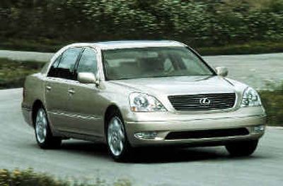 The 2001 Lexus LS 430 is shown in this photo provided by the Toyota Motor Corp. Toyota remains the automaker with the most dependable vehicles, led by its Lexus luxury brand, though Detroit's Big Three manufacturers all showed improvement in the past year, according to the latest J.D. Power and Associates vehicle dependability study released Tuesday. The 2001 Lexus LS 430 is shown in this photo provided by the Toyota Motor Corp. Toyota remains the automaker with the most dependable vehicles, led by its Lexus luxury brand, though Detroit's Big Three manufacturers all showed improvement in the past year, according to the latest J.D. Power and Associates vehicle dependability study released Tuesday.
(Associated PressAssociated Press / The Spokesman-Review)