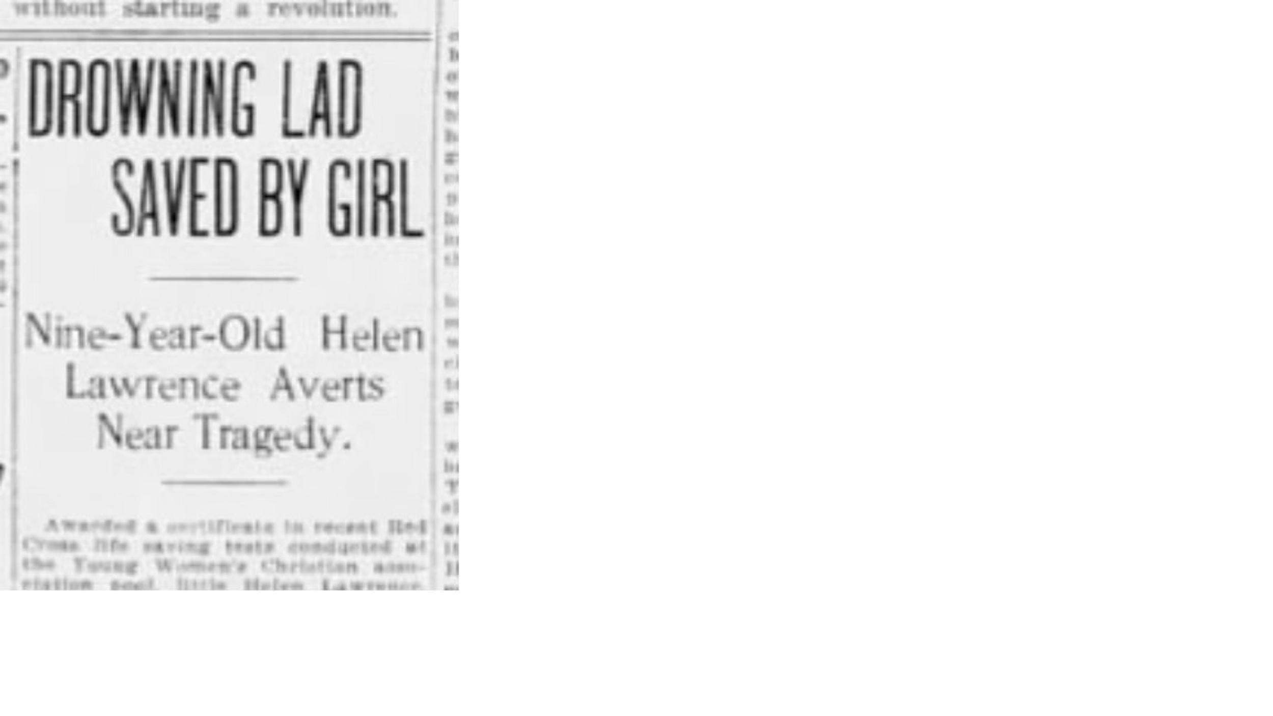 100 years ago in the Inland Northwest A drowning boy's rescuer was