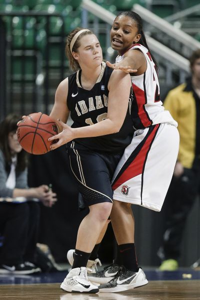 Idaho’s Stacey Barr was the WAC tournament MVP. (Associated Press)