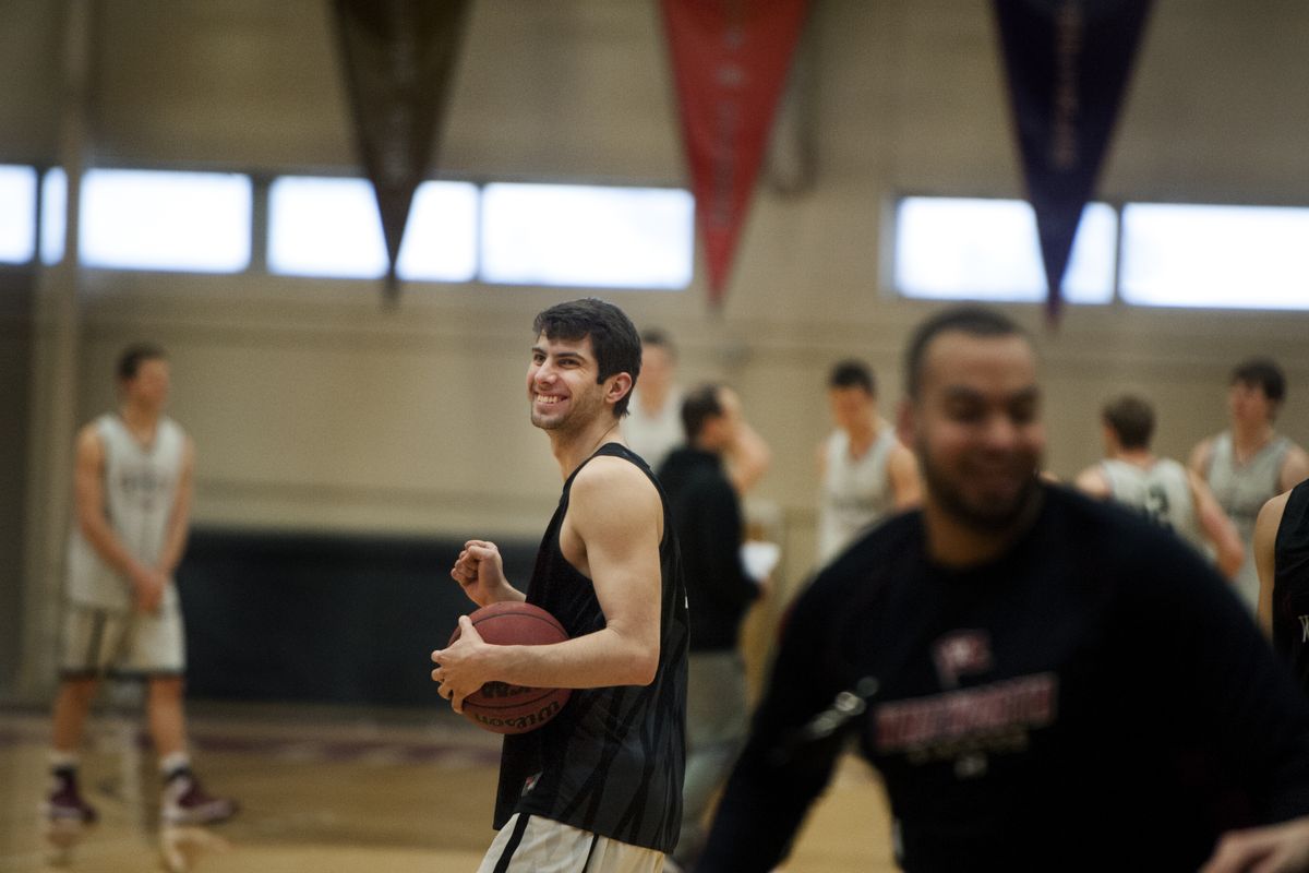 He doesn’t start and is a long way from home, but Christian Jurlina from Sydney is having fun his freshman basketball season at Whitworth. (Tyler Tjomsland)