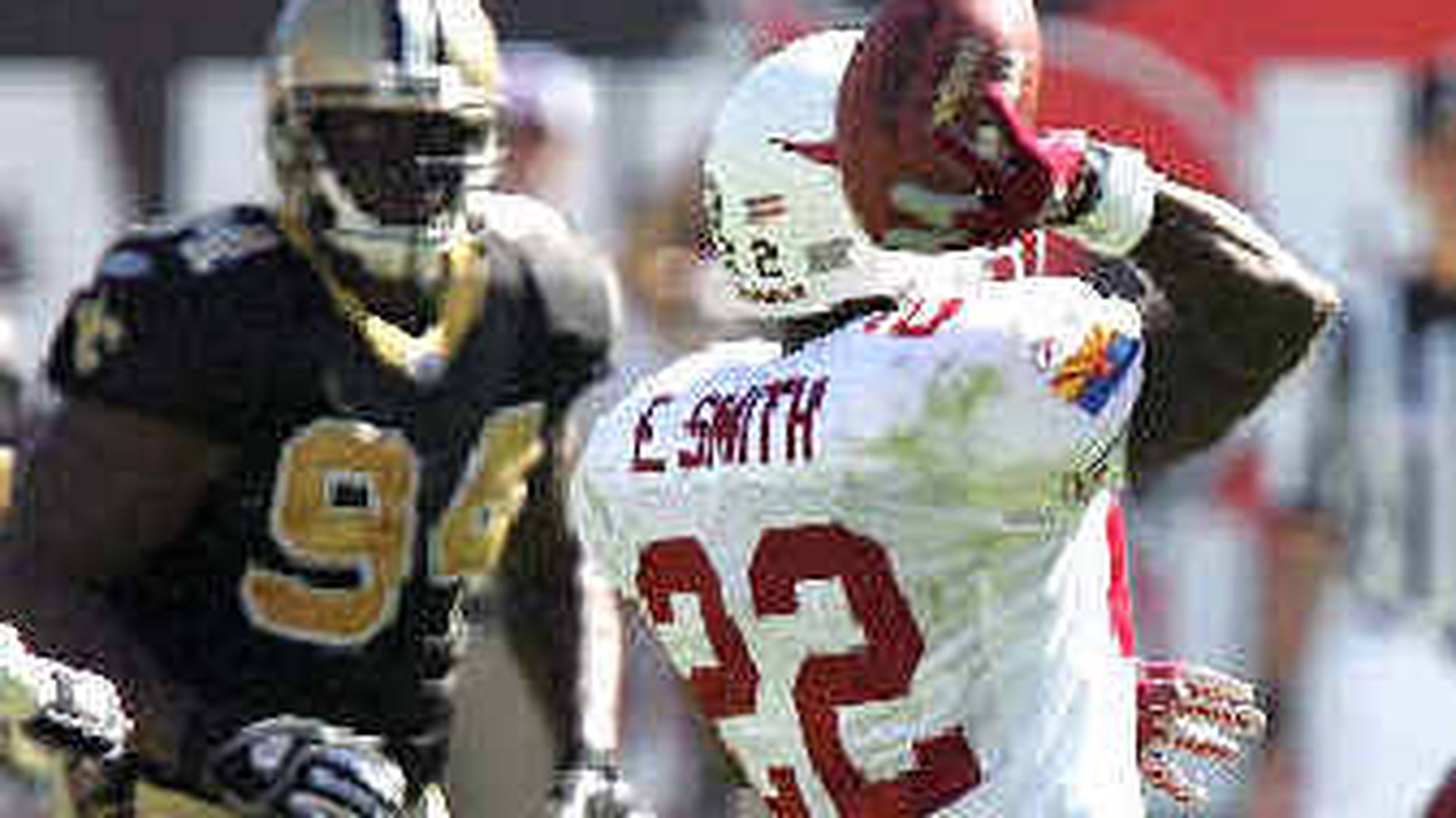 Arizona Cardinals Emmitt Smith rushes against the New York Giants on  Nov.14, 2004 in Tempe, AZ. During the game he surpassed 18,000 yards  rushing in his career. The Cardinals defeated the Giants