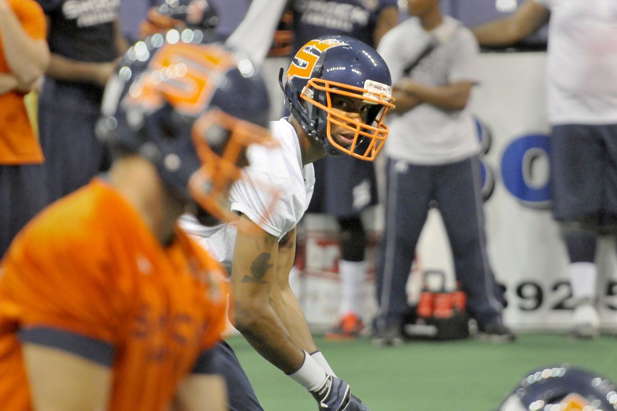 Spokane receiver Adron Tennell, up for multiple AFL awards, led the league in receptions (156) and touchdown catches (49). (Jesse Tinsley)