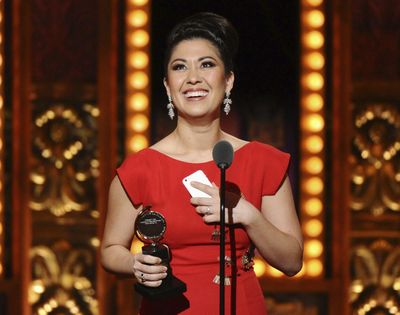 In this June 7, 2015 file photo, Ruthie Ann Miles accepts the award for best performance by an actress in a featured role in a musical for