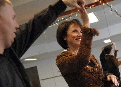 
Chris Tremble and Diane Peters dance together  at Dance Works Studio in Sandpoint. They are members of the Sandpoint Chapter of USA Dance. 
 (Kathy Plonka / The Spokesman-Review)