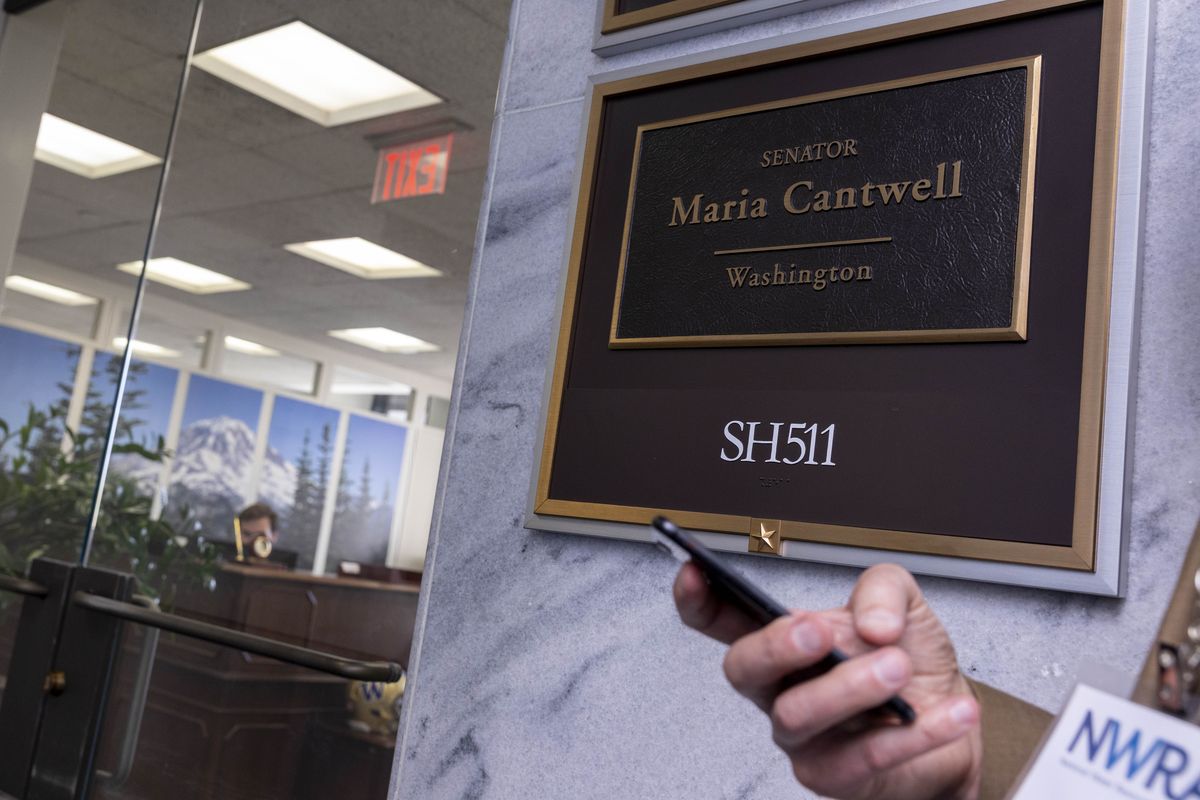 The office of Sen. Maria Cantwell (D-Wash.) at the Capitol. MUST CREDIT: Amanda Andrade-Rhoades for The Washington Post  (Amanda Andrade-Rhoades/for The Washington Post)