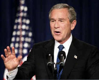
President Bush has placed a high priority on an overhaul of the Social Security system to allow younger workers to divert some of their Social Security payroll taxes into personal investment accounts.
 (Associated Press / The Spokesman-Review)
