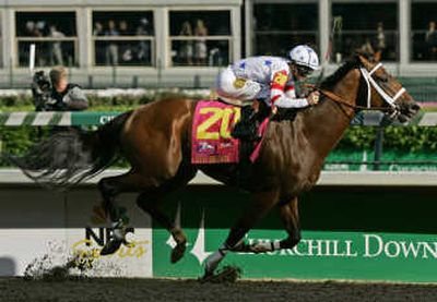 
Kent Desormeaux rides Big Brown to a win in the Kentucky Derby. Associated Press
 (Associated Press / The Spokesman-Review)