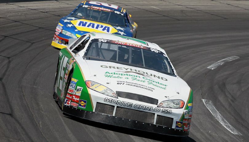 Jack Sellers heads through a turn during a practice session in action earlier this season. (Photo courtesy of Getty Images for NASCAR) (Jeff Gross)