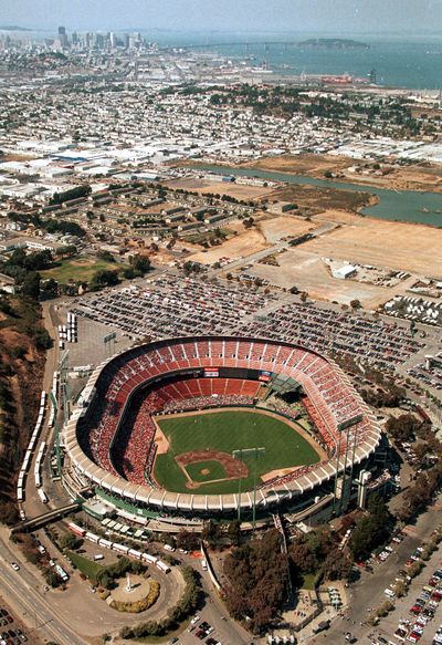 The San Francisco Giants’ final Candlestick Park game was played in 1999. (Associated Press)