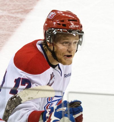 Mitch Holmberg scored three goals but it was the performance of some of the younger players that drew the attention at the Chiefs' Red-White game on Sunday.
 (Dan Pelle / The Spokesman-reivew)