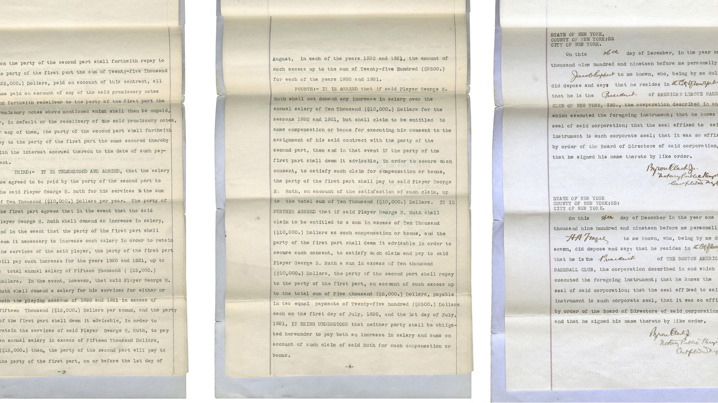 Babe Ruth's contract, World Series ring up for auction — PHOTOS, Aviators/Baseball