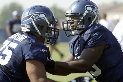 Seahawks center Chris Spencer, right, has returned  after injuries to his shoulder, thumb and back.  (File Associated Press / The Spokesman-Review)