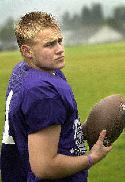 
All-State kicker Ryan Perkins of North Thurston practices on the sidelines Tuesday. 
 (Brian Plonka / The Spokesman-Review)