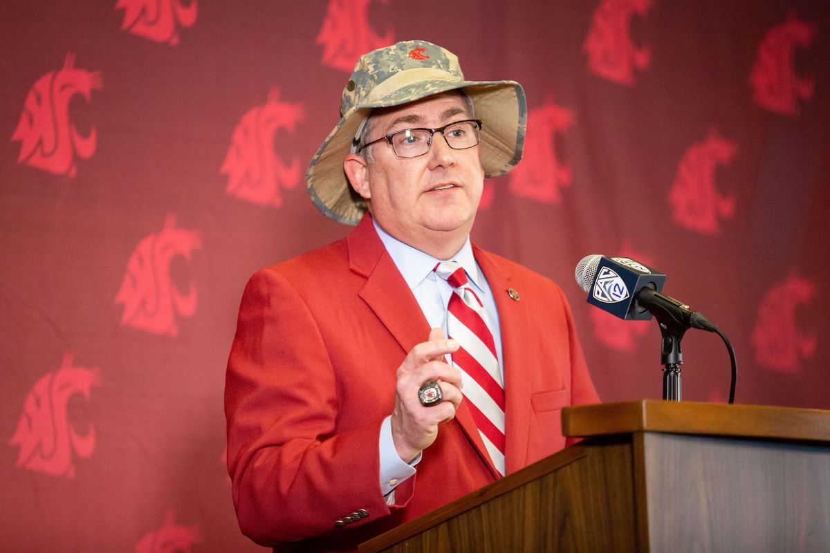 Washington State University President Kirk Schulz worked with the group responsible for identifying the Pac-12 Conference’s new commissioner, George Kliavkoff.  (Libby Kamrowski / The Spokesman-Review)