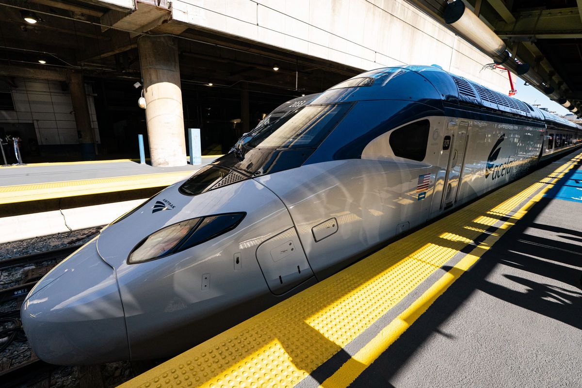 A NextGen Acela prior to its inaugural ride from Union Station in Washington, DC, US, on Wednesday, Aug. 27, 2025. MUST CREDIT: Al Drago/Bloomberg (Al Drago/Bloomberg)