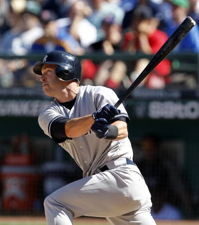 Yankees’ Jayson Nix cleared bases with pinch-hit double. (Associated Press)