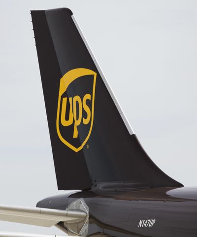 This Tuesday, April 18, 2017 photo shows a UPS cargo plane at Richmond International Airport in Sandston, Va. (Steve Helber / Associated Press)