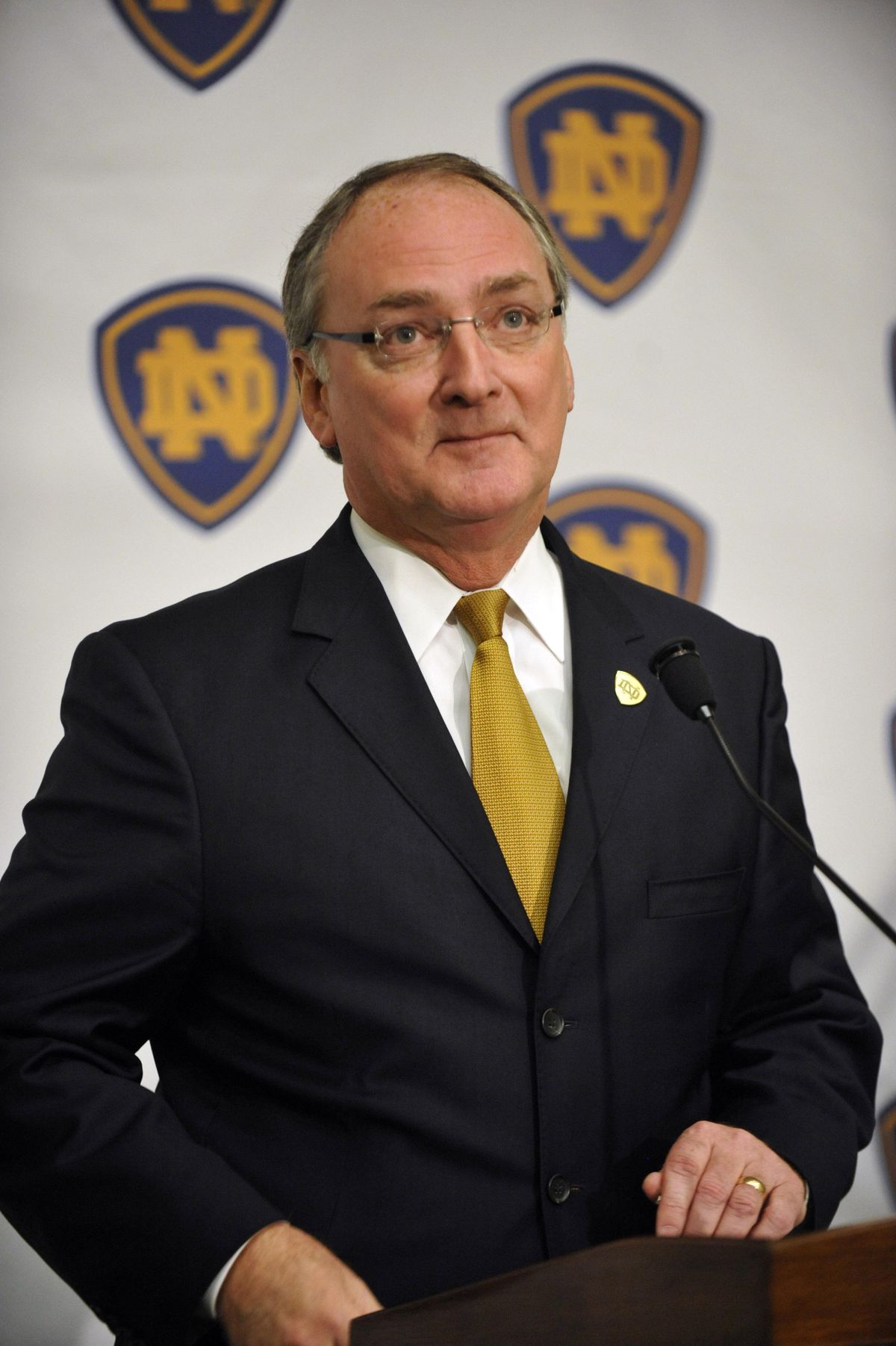 Notre Dame athletic director Jack Swarbrick created a media buzz when he hinted that  the Irish had to fight to keep their independence.  (File Associated Press)