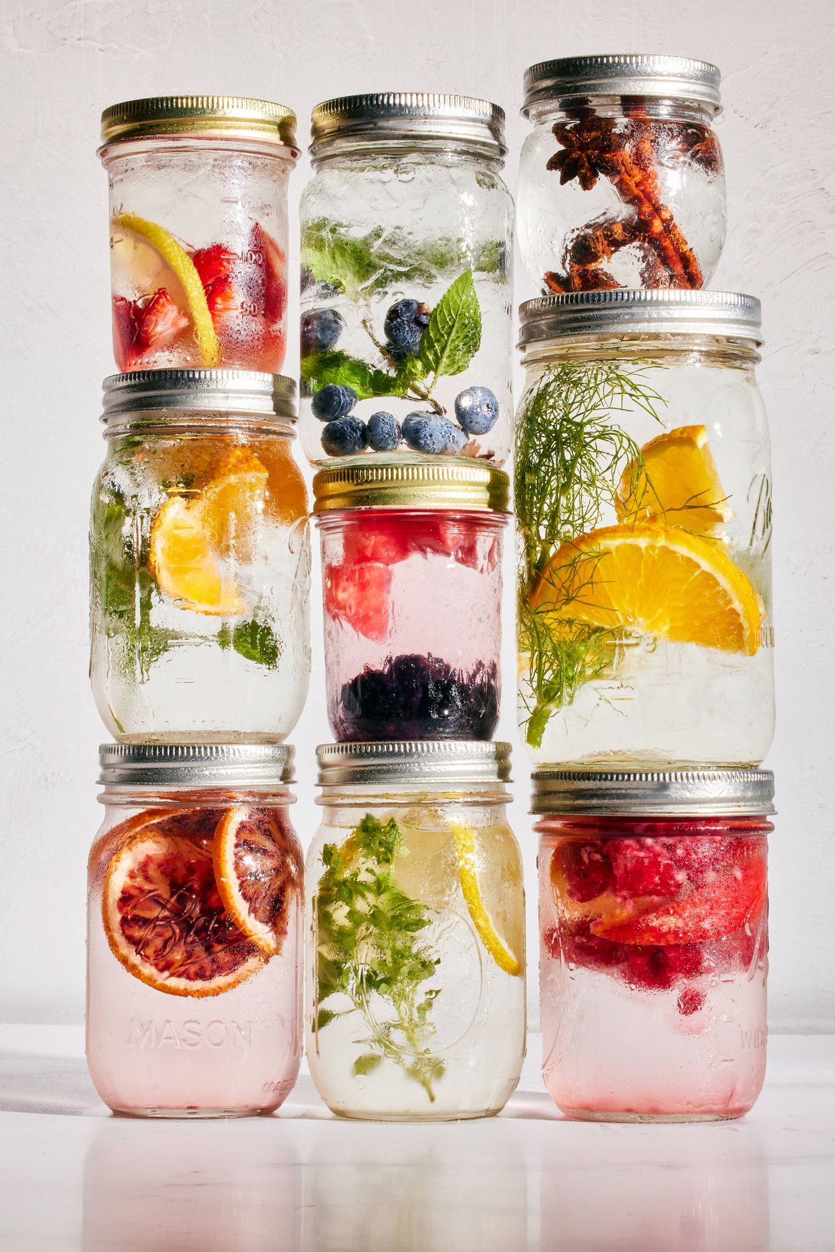 Crush juicy fruits like cucumbers or peaches into your water for a burst of flavor and nutrients. (Photos by Justin Tsucalas; food styling by Lisa Cherkasky/For The Washington Post)