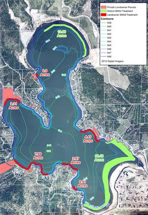 2013 milfoil treatments planned at Newman Lake by Spokane County.