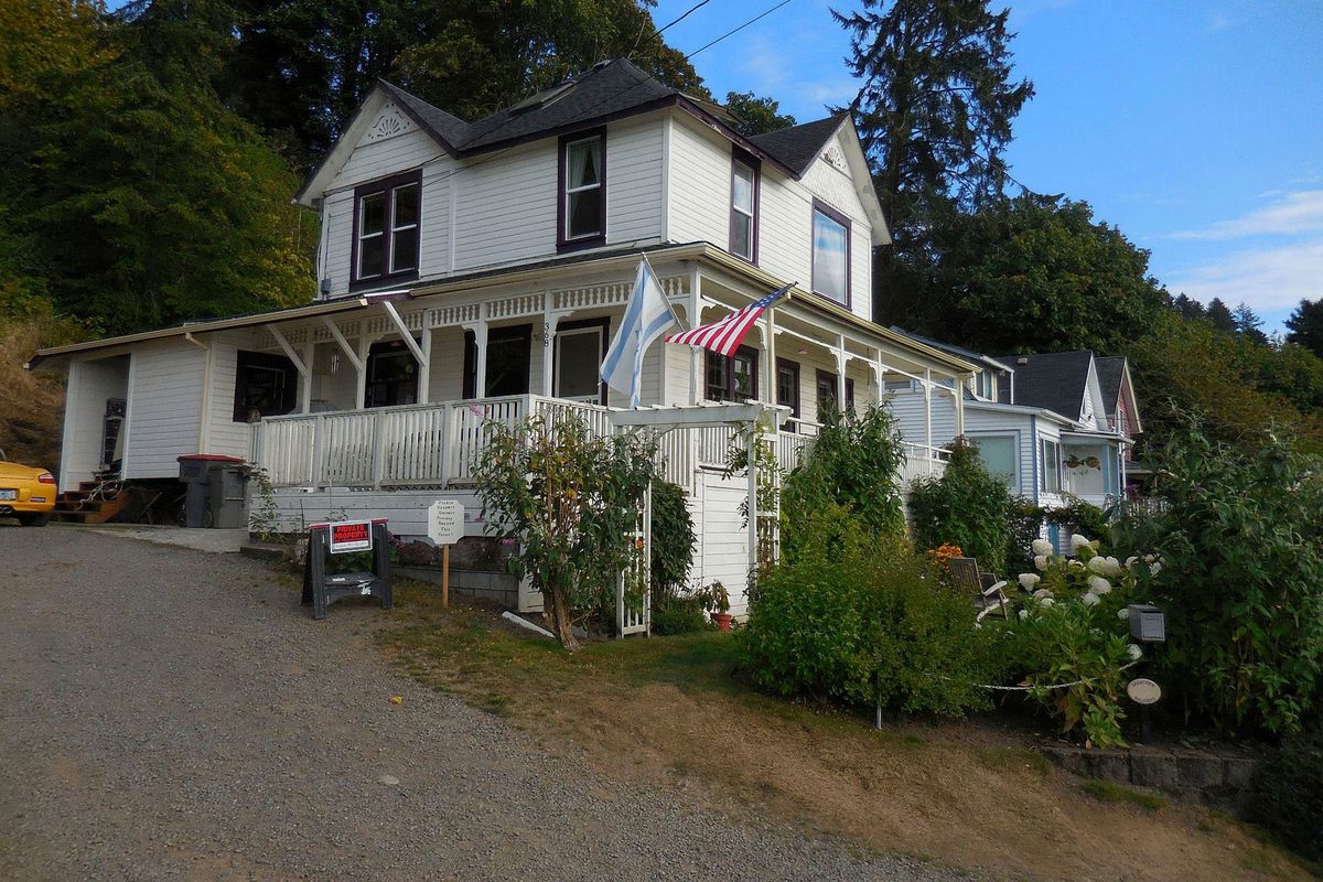 Featured prominently in the film, the “Goonies” house is shown in Astoria, Ore.  (Rob Owen/Pittsburgh Post-Gazette)