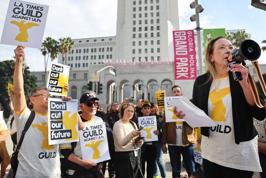 Los Angeles Times Staffers Stage Walk-out To Protest Impending Layoffs ...