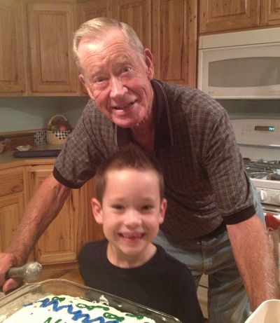 Dylan and great-grandfather Dallas Greene.