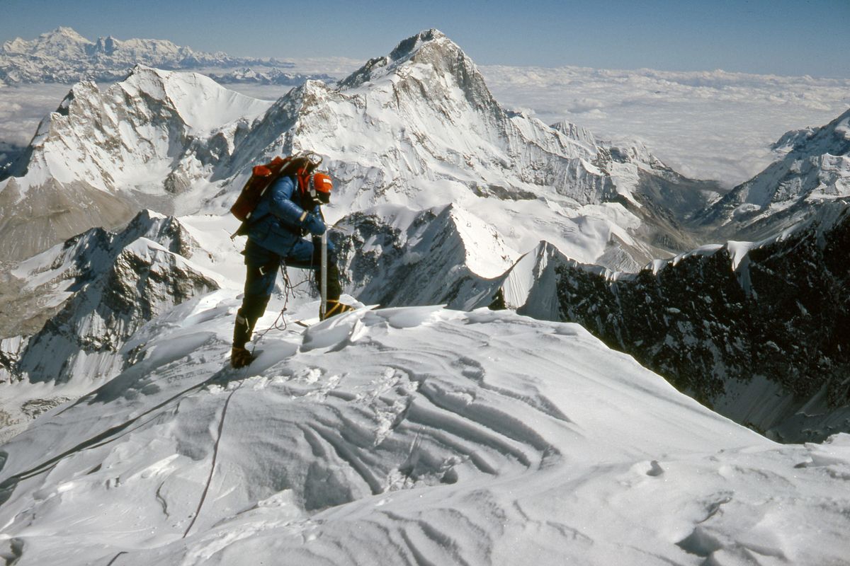 Chris Kopczynski snapped this photo of his climbing partner, Sherpa Sungdare, during one of his two expeditions to Mount Everest. (Chris Kopczynski)