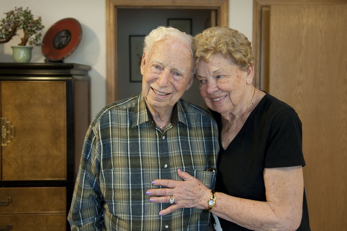 Vince and Margaret Moore live at Touchmark on the South Hill in Spokane. “We’ve had a great life,” Vince Moore said. (Dan Pelle)