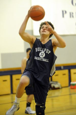 Chris Sarbaugh has put in the time to improve his shooting for the Gonzaga Prep Bullpups.  (Jesse Tinsley)