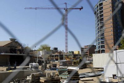 
Downtown Coeur d'Alene is awash with construction from the new library and condominium developments. 
 (Jesse Tinsley / The Spokesman-Review)