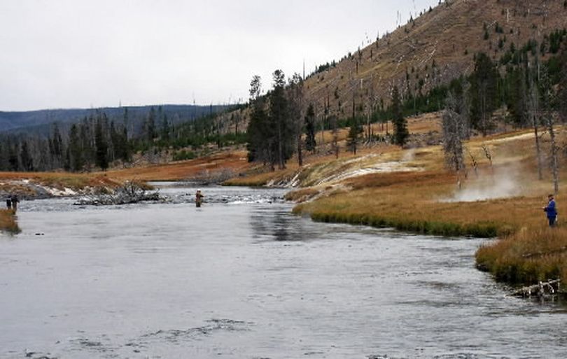 Anglers fishing in Yellowstone National Park. (File)