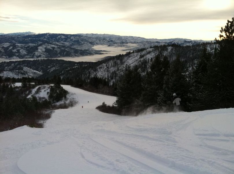 The view from the Paradise run at Bogus Basin ski resort on Sunday (Betsy Russell)