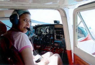 
Casey Pangle, enjoys her flight June 3. 