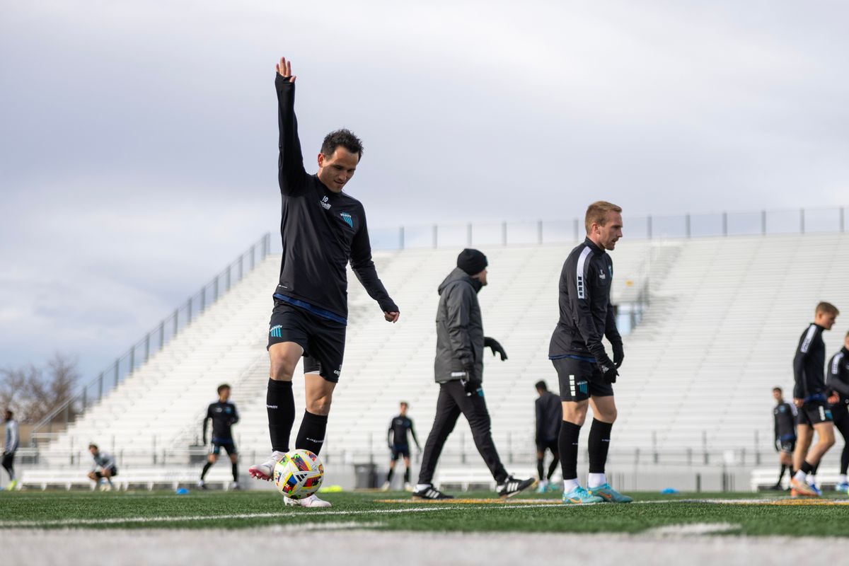Luis Gil, with ball, has played all over the world, but said he’s found a home in Spokane.  (Courtesy/@campeaphotography)