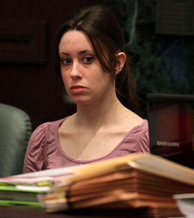 Casey Anthony sits at the defense table before the start of court on May 31, 2011 at the Orange County Courthouse. (Red Huber/Orlando Sentinel/TNS)