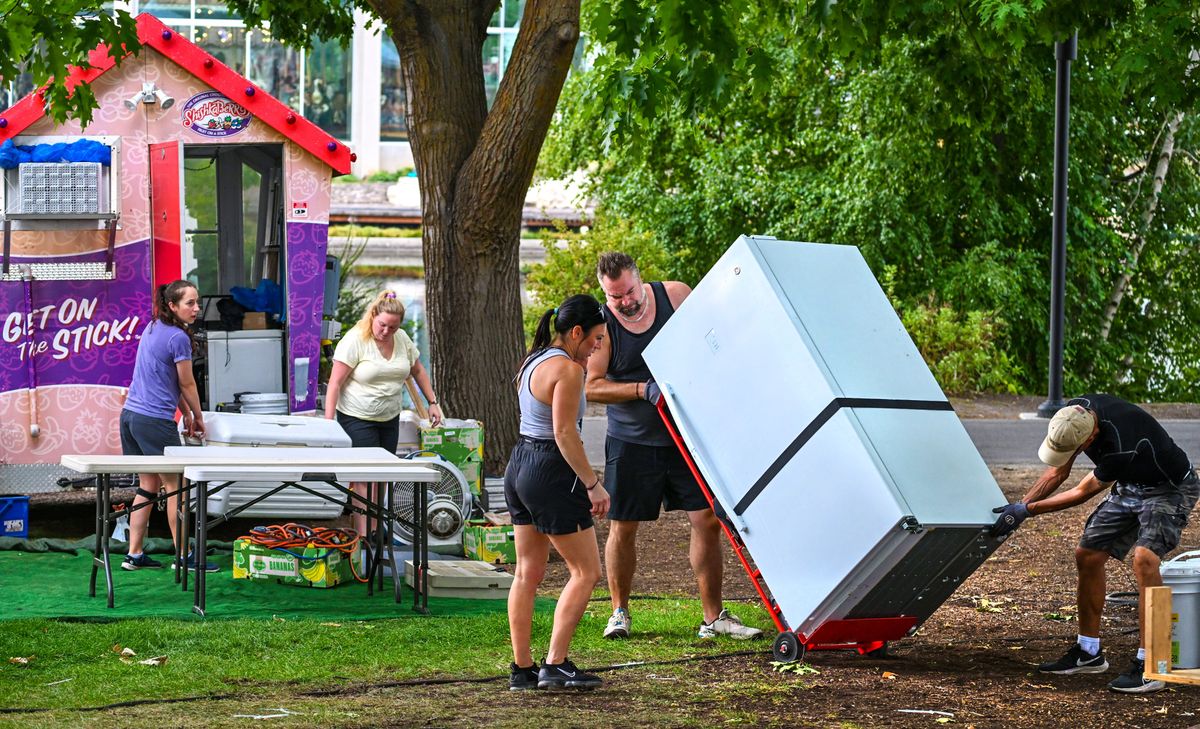 42nd Annual Pig Out In The Park Setup Aug 29 2023 The Spokesman