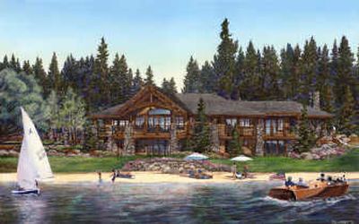
A rendering  of the  $2.2 million clubhouse at The Crossing at Willow Bay. The development, 10 miles southwest of Sandpoint, has sold 13 lots.  Courtesy Gerald Hansen and Jim Sullivan
 (Courtesy Gerald Hansen and Jim Sullivan / The Spokesman-Review)