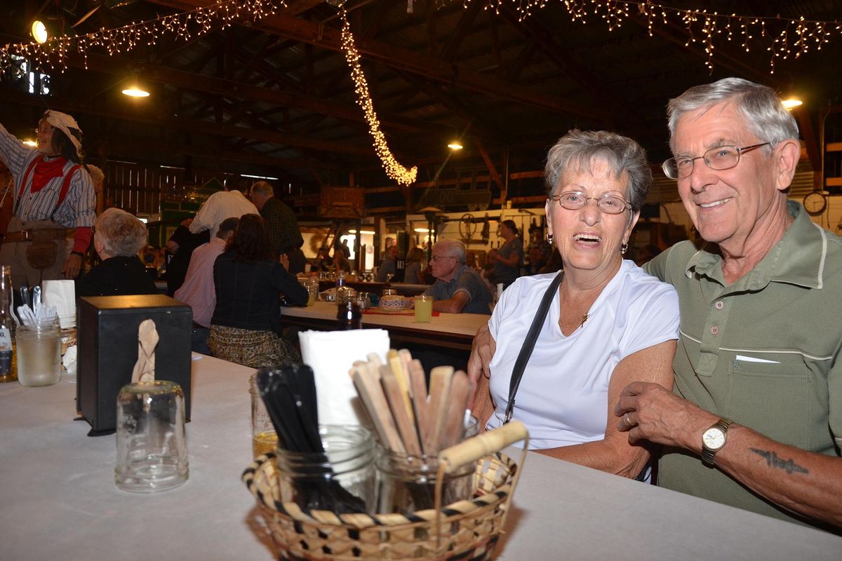 Karen and Gordon Patterson visited the Rockin B Ranch from Vernon, British Columbia on Saturday evening. It was the couples second time at the Cowboy Supper Show. (JUDITH SPITZER / Courtesy photo)