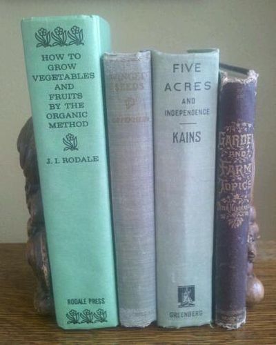 Vintage books on organic farming. (Cheryl-Anne Millsap / Photo by Cheryl-Anne Millsap)